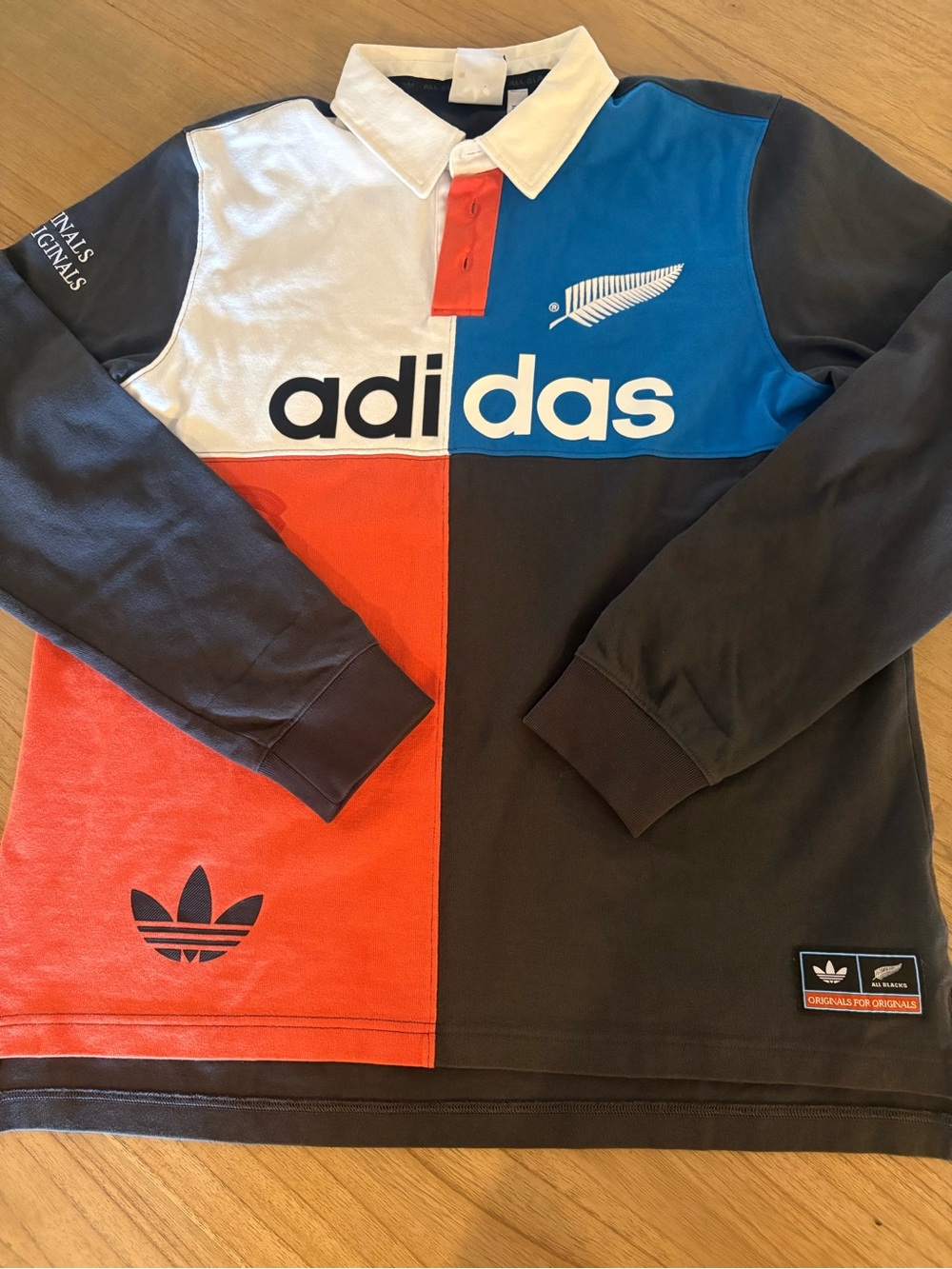 Adidas Originals Heritage All Black Rugby Shirt Men's Medium New
